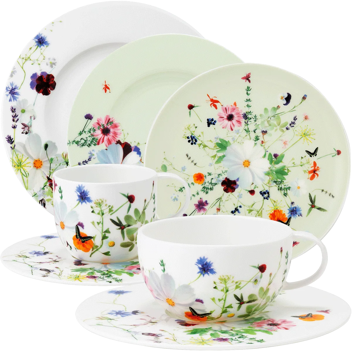 春のテーブルコーディネートの画像