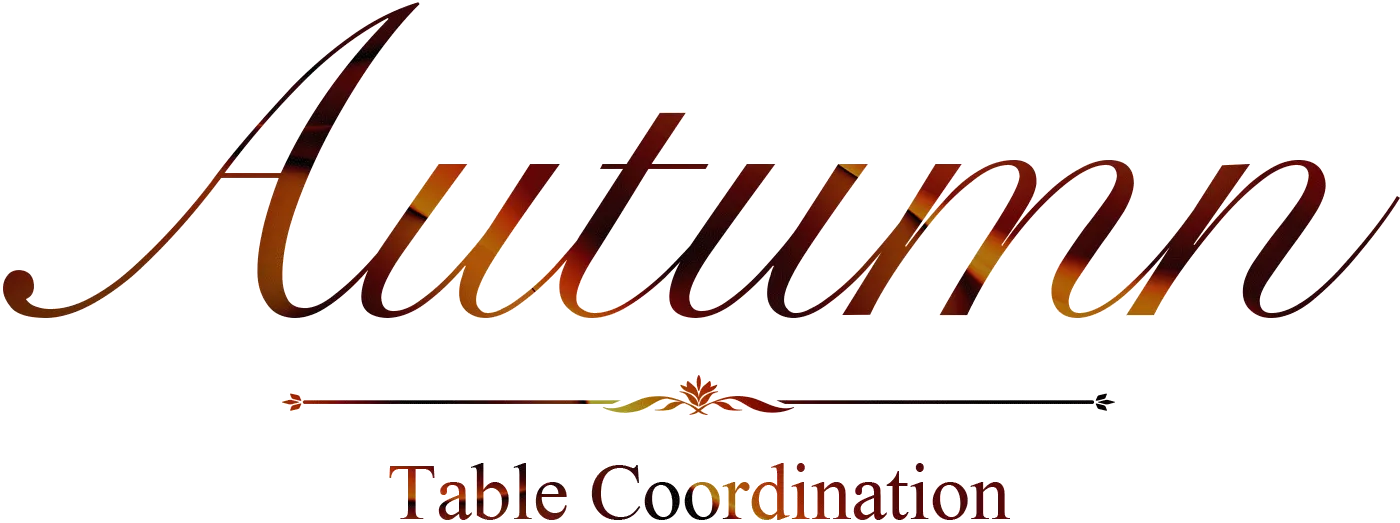 秋のテーブルコーディネートの画像