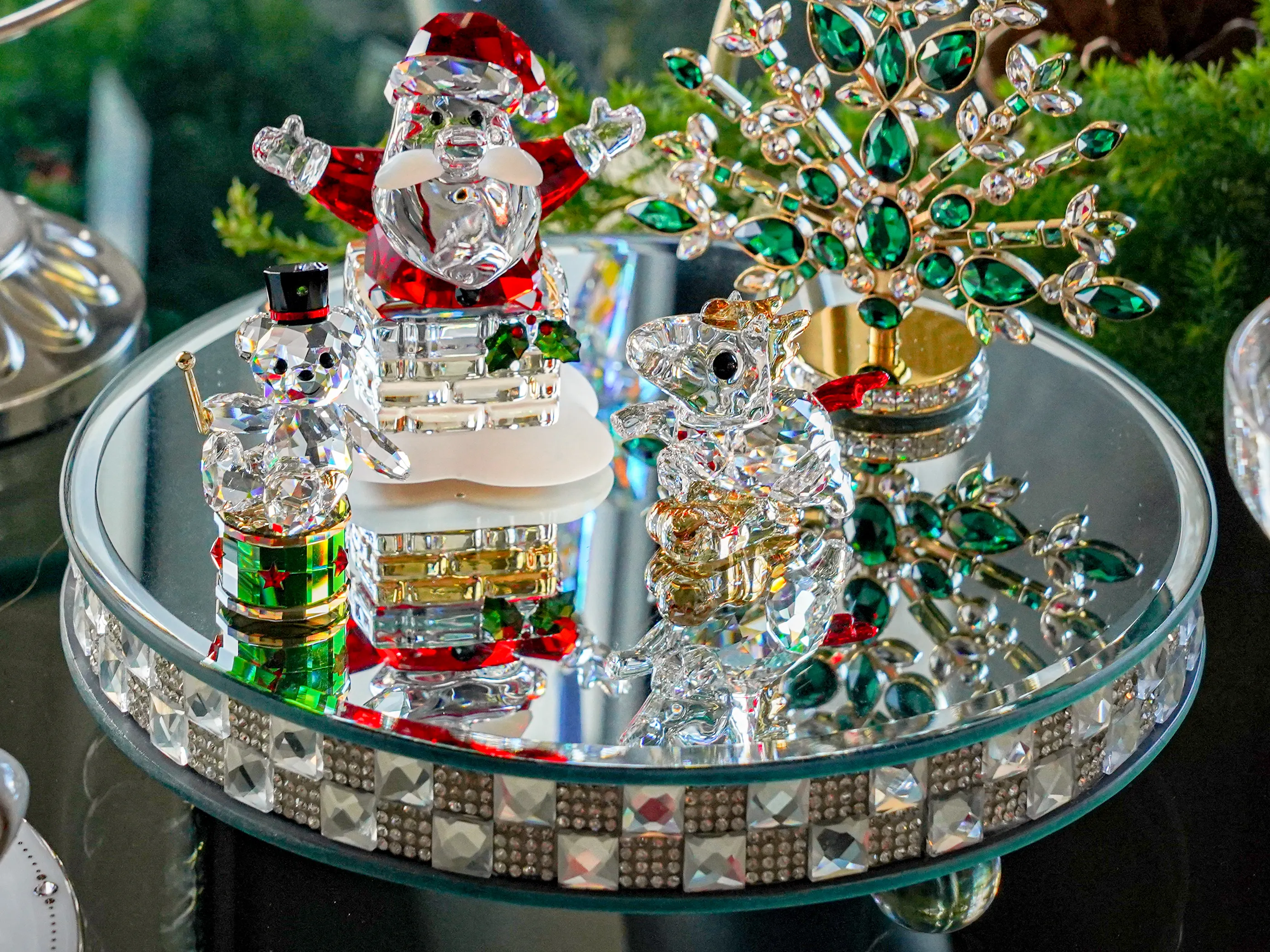 クリスマスのテーブルデコレーションの画像