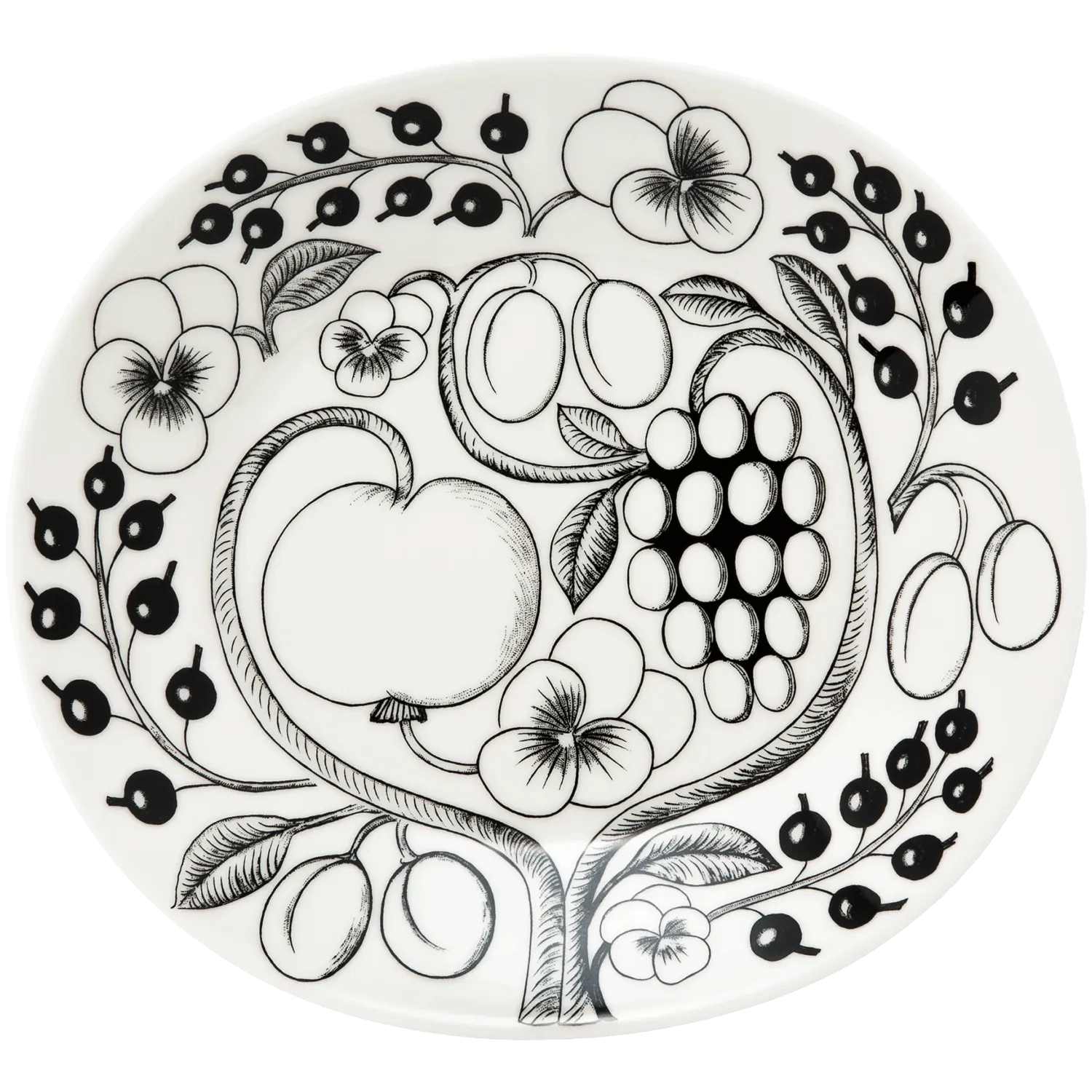 パラティッシ ブラック オーバルプレートの画像