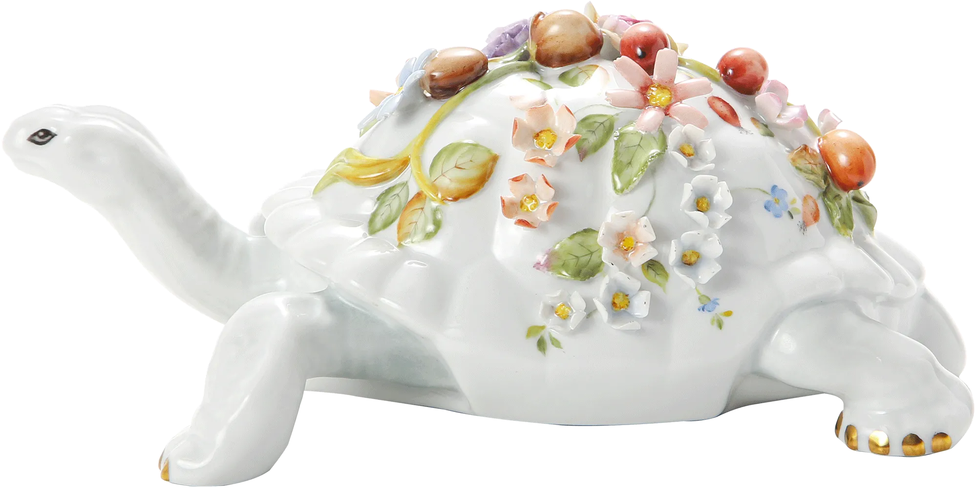 ヘレンド CD 陸亀 フラワー 22cm 15972-0-66 世界限定2015点