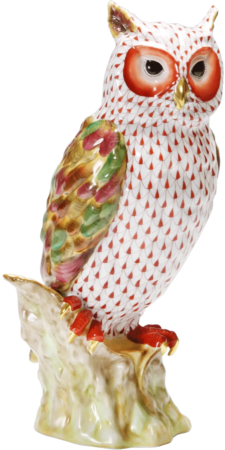 ヘレンド ファンタジー VH1CD ウォッチフルミミズク 30.8cm 世界限定250点