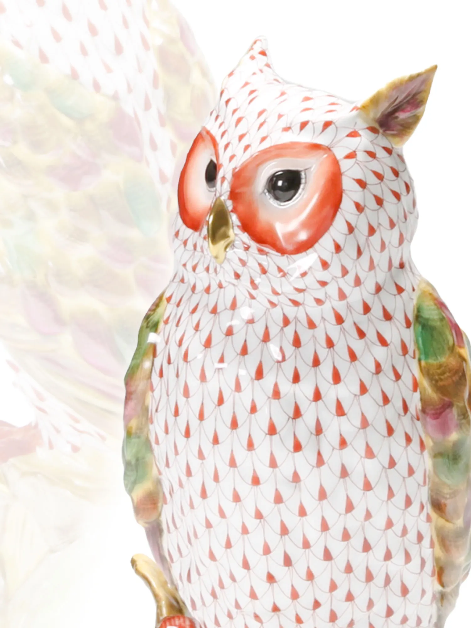 ヘレンド ファンタジー VH1CD ウォッチフルミミズク 30.8cm 世界限定250点