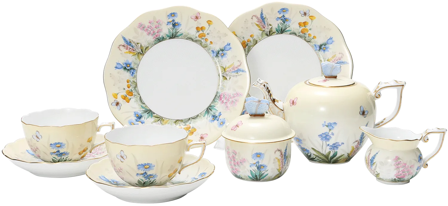 ヘレンド (HEREND) フラワーガーデン JARF ティーセット 世界限定生産100点