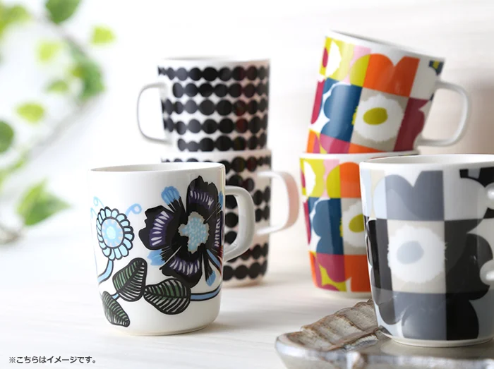 マリメッコのマグカップコレクション（ラシィマット・ウニッコなど6種）