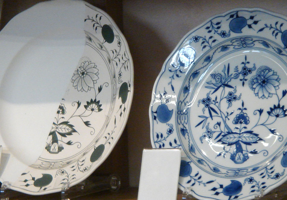 ブルーオニオン プレートの画像