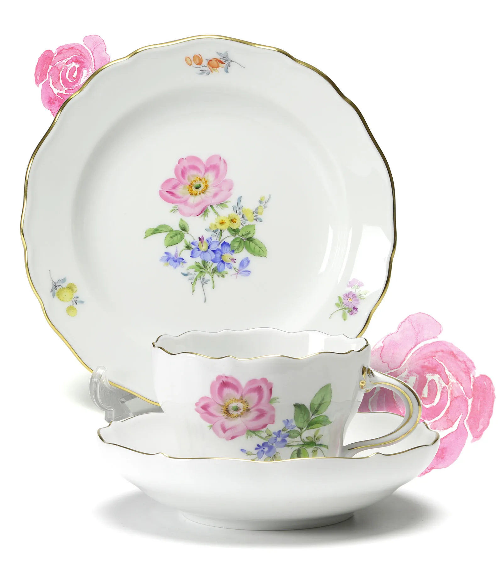 ベーシックフラワー 野ばら コーヒーカップ&ソーサーの画像