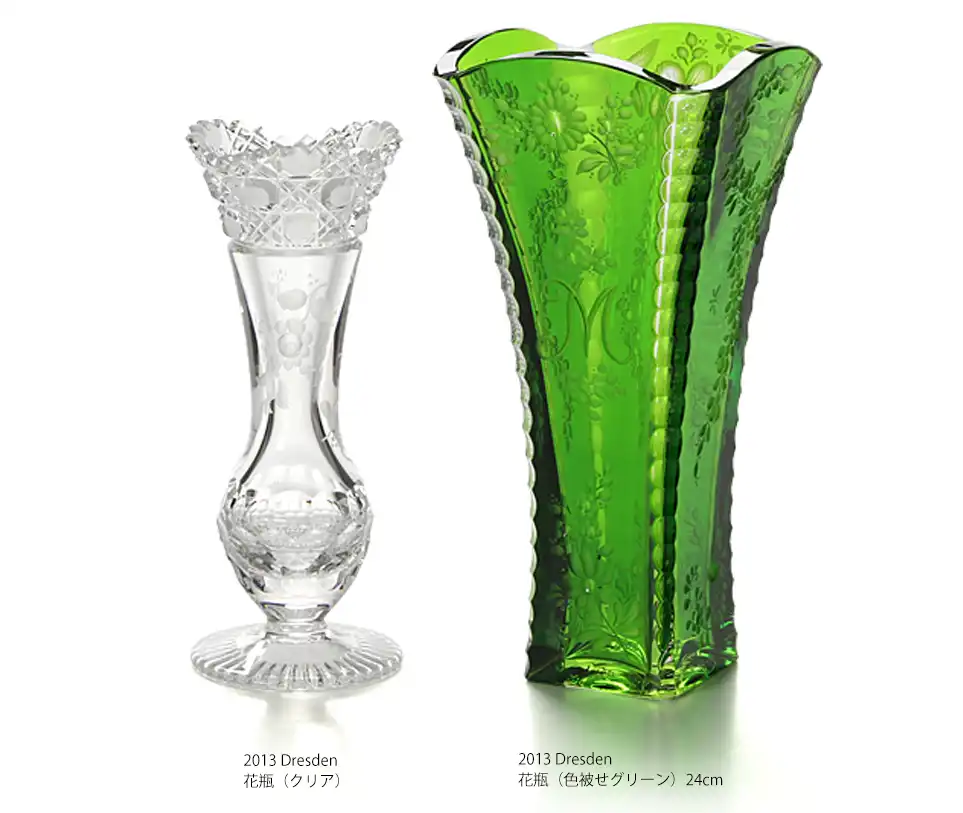 マイセンクリスタルの花瓶の画像