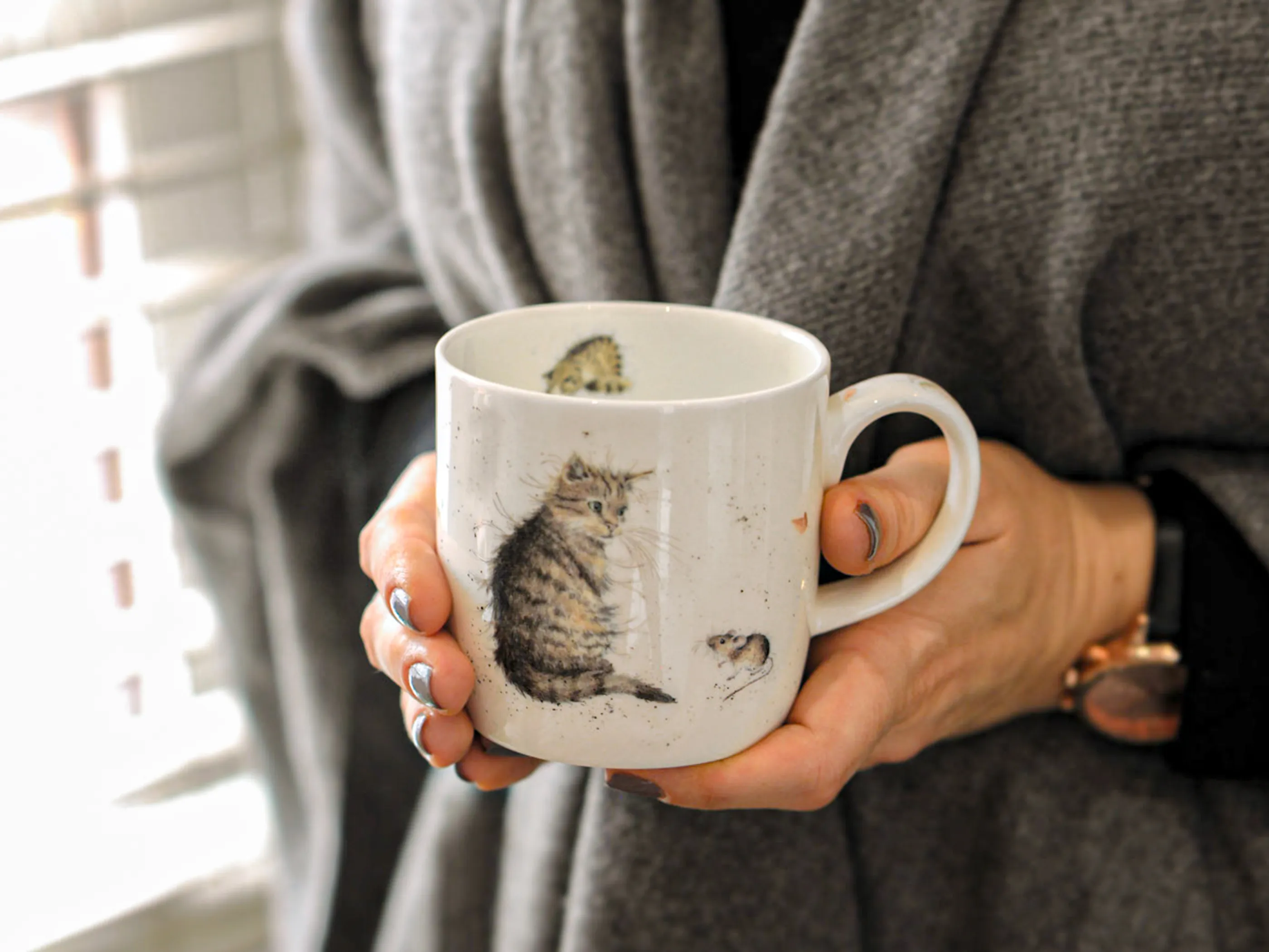 ロイヤル・ウースター レンデル マグ 310ml Cat and Mouse ネコ