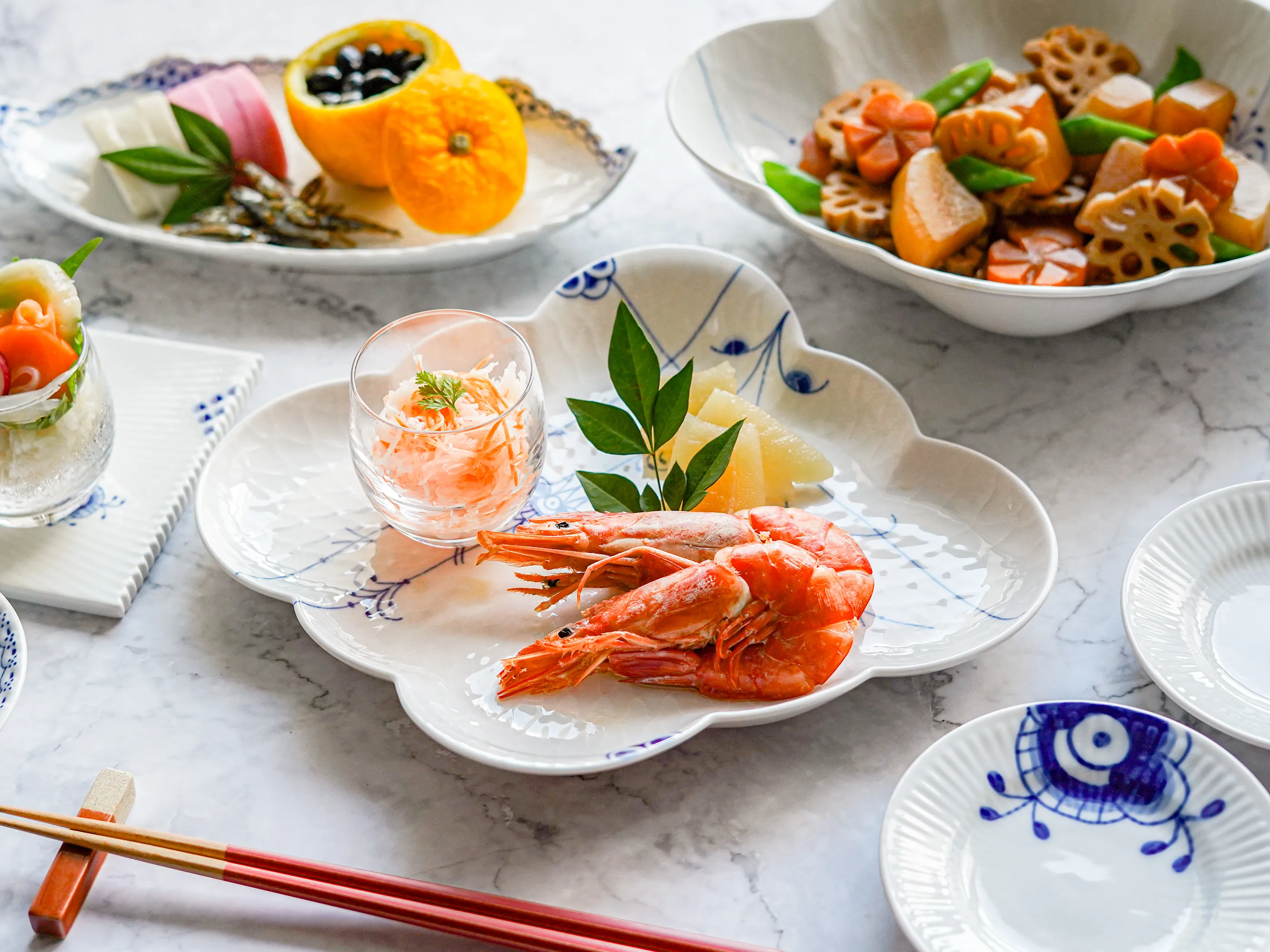 クリスマスのテーブルデコレーションの画像