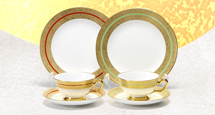 忍冬唐草 ティータイムペア4点セットの画像