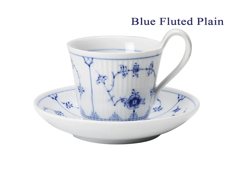 ブルー フルーテッド プレイン カップ＆ソーサー 240ccの画像