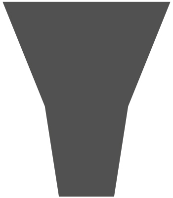 ラッパ型のシルエット