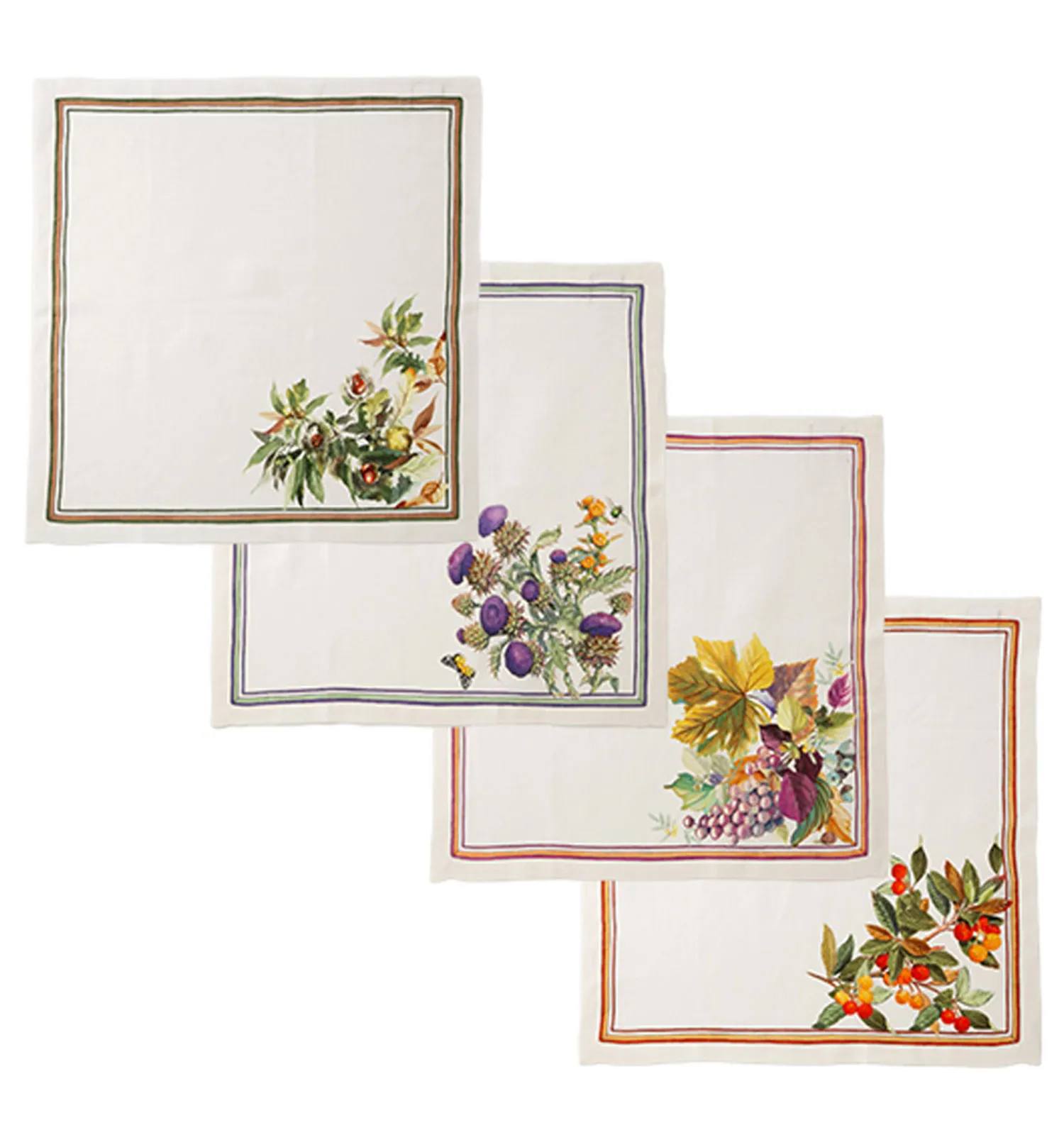 テシトゥーラ トスカーナ テレリーエ ナプキン 46×46cm 4枚セット アルジェンタリオ 100%リネン ポーチ付