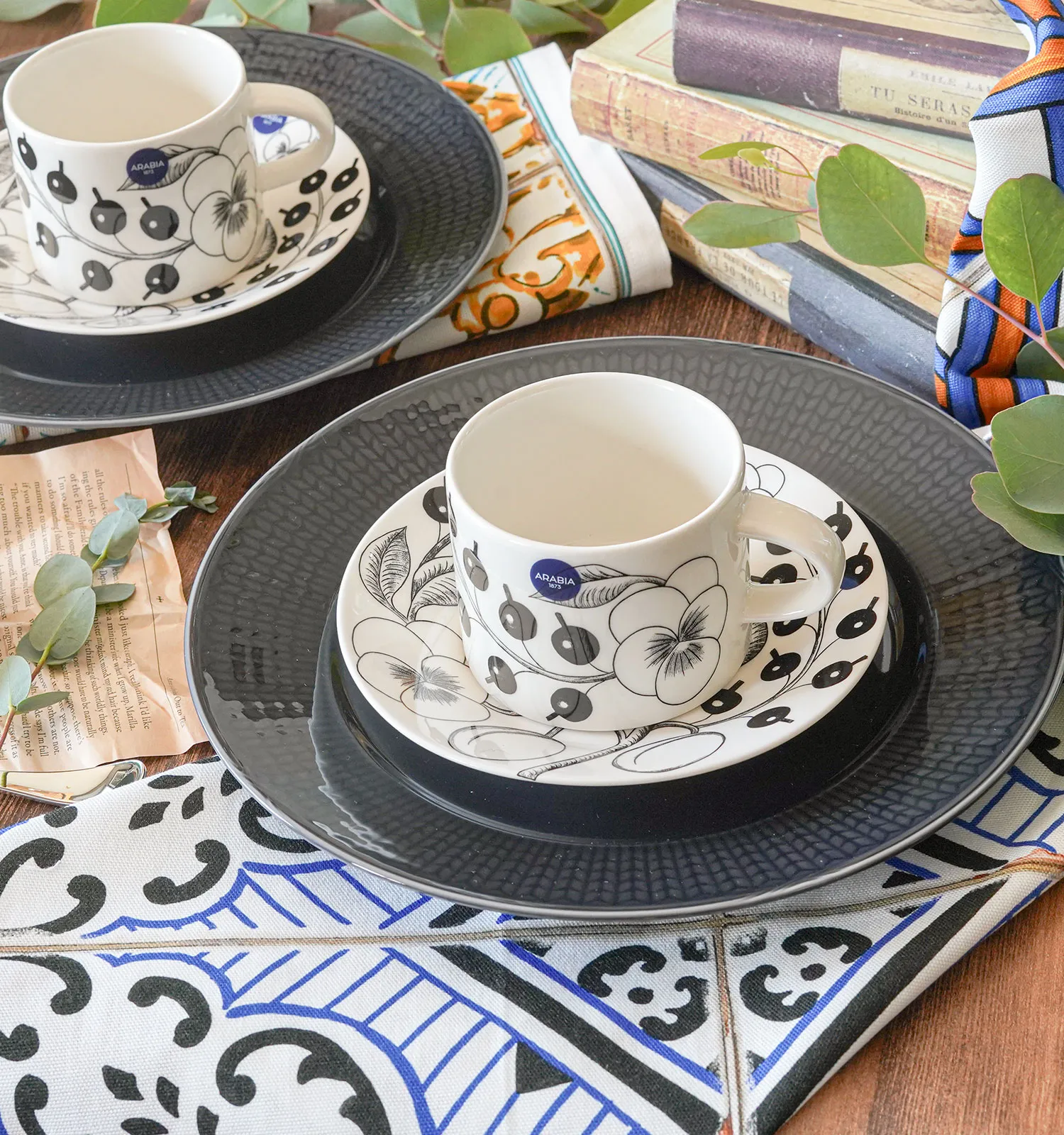 テシトゥーラ トスカーナ テレリーエ ナプキン 46×46cm 4枚セット エオリア 100%コットン ポーチ付