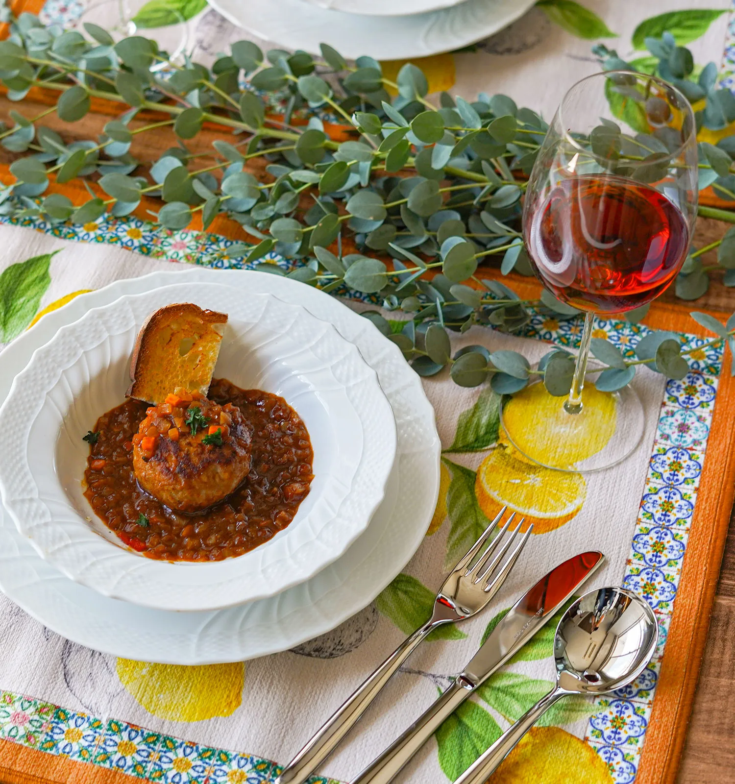 テシトゥーラ トスカーナ テレリーエ プレースマット 50×37cm 2枚セット チェターラ ポリエステル ポーチ付