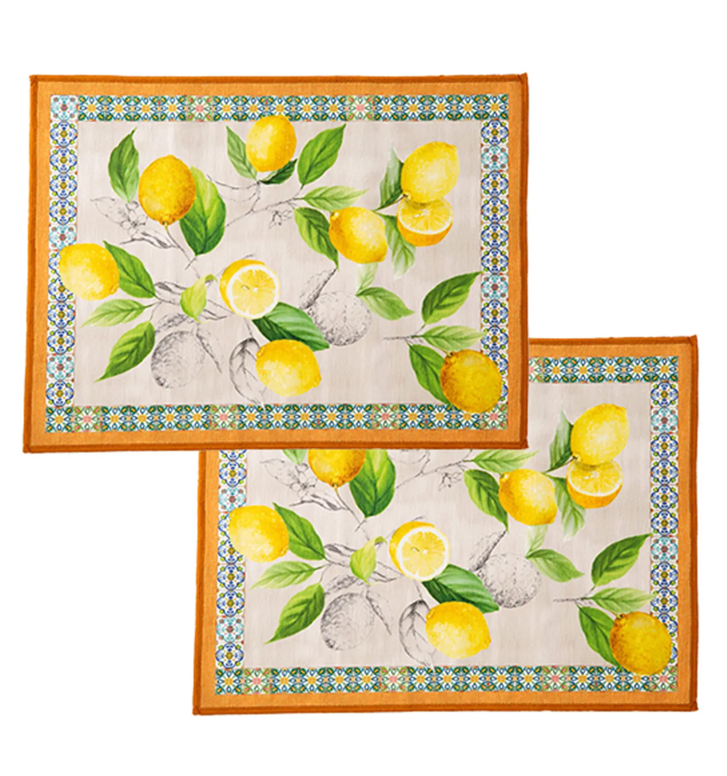 テシトゥーラ トスカーナ テレリーエ プレースマット 50×37cm 2枚セット チェターラ ポリエステル ポーチ付