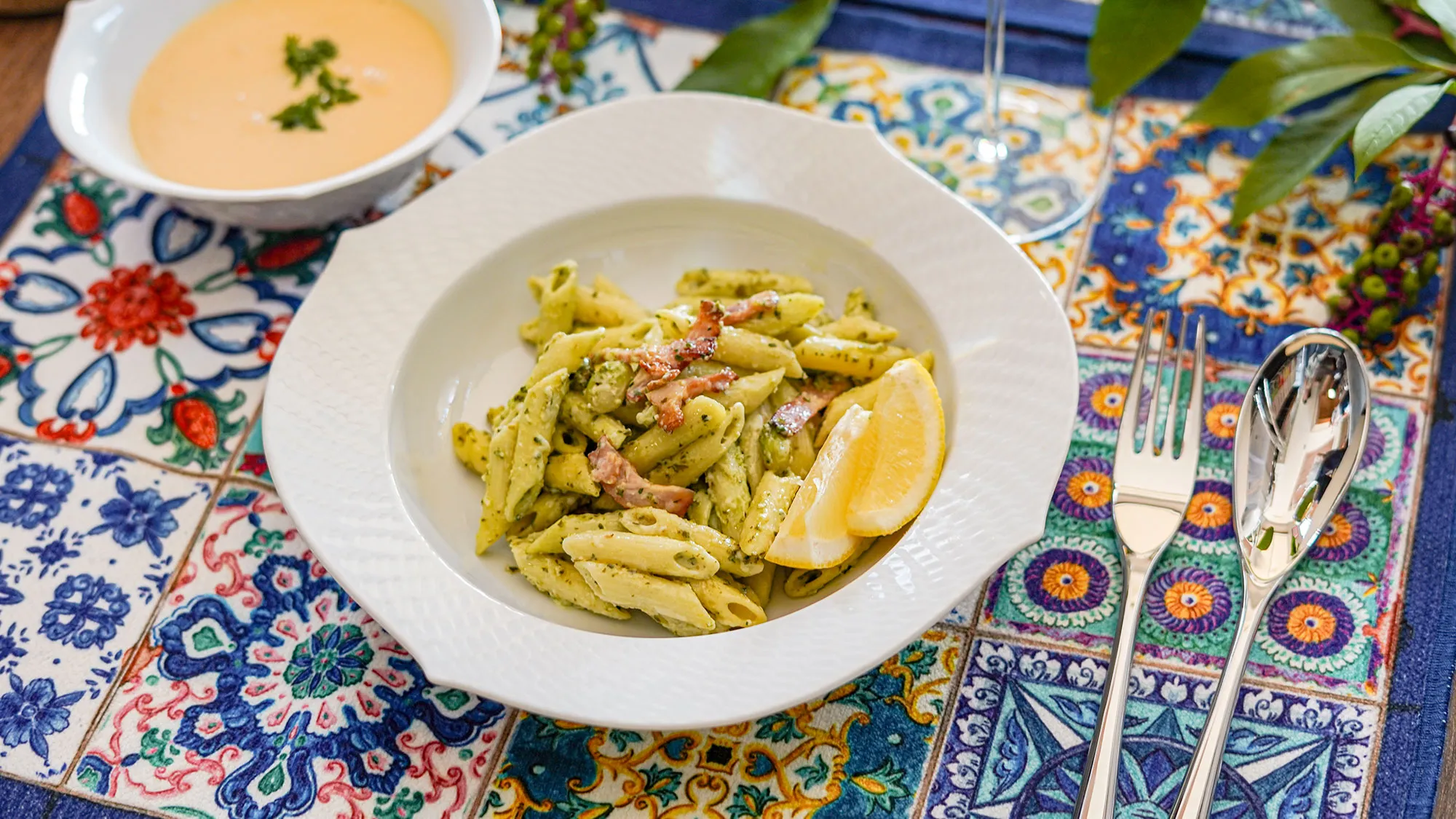 テシトゥーラ トスカーナ テレリーエ プレースマット 50×37cm 2枚セット カマストラ ポリエステル ポーチ付