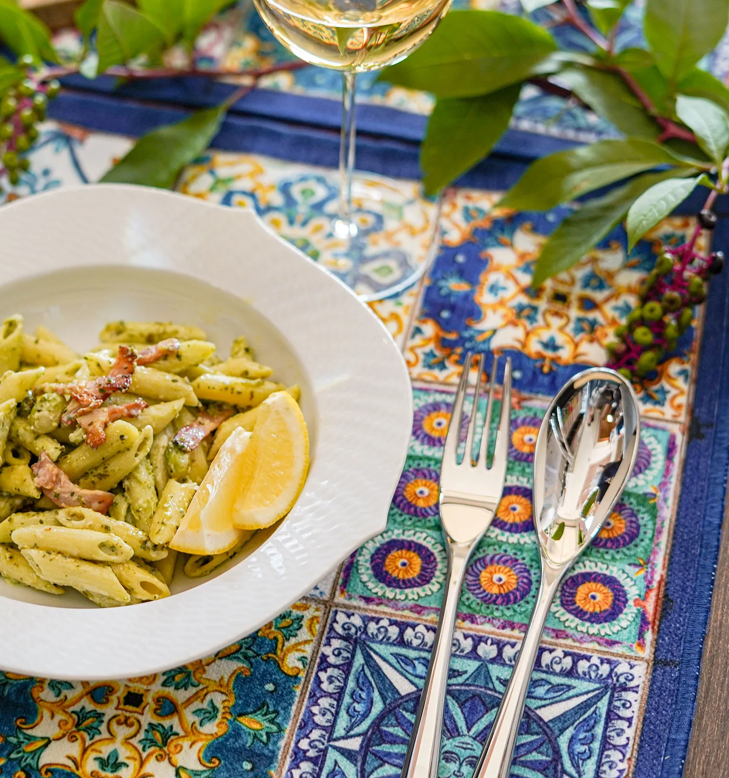 テシトゥーラ トスカーナ テレリーエ プレースマット 50×37cm 2枚セット カマストラ ポリエステル ポーチ付