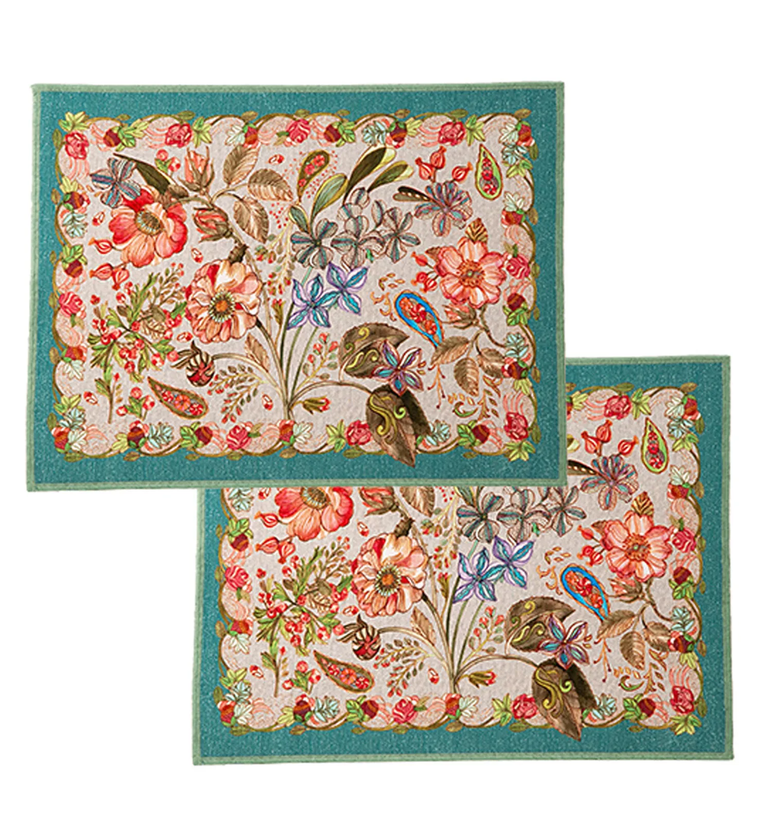 テシトゥーラ トスカーナ テレリーエ プレースマット 50×37cm 2枚セット ロクシタン ポリエステル ポーチ付