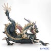 リヤドロ 臥龍（Blue＆Gold） HIGH PORCELAIN 01934 台座付