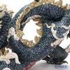 リヤドロ 臥龍（Blue＆Gold） HIGH PORCELAIN 01934 台座付