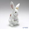 リヤドロ 花飾りの白ウサギ4 06100