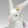 リヤドロ 花飾りの白ウサギ4 06100