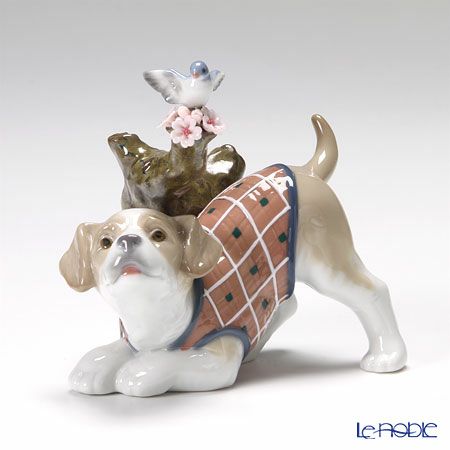 リヤドロ 桜の咲く頃 仔犬 8381