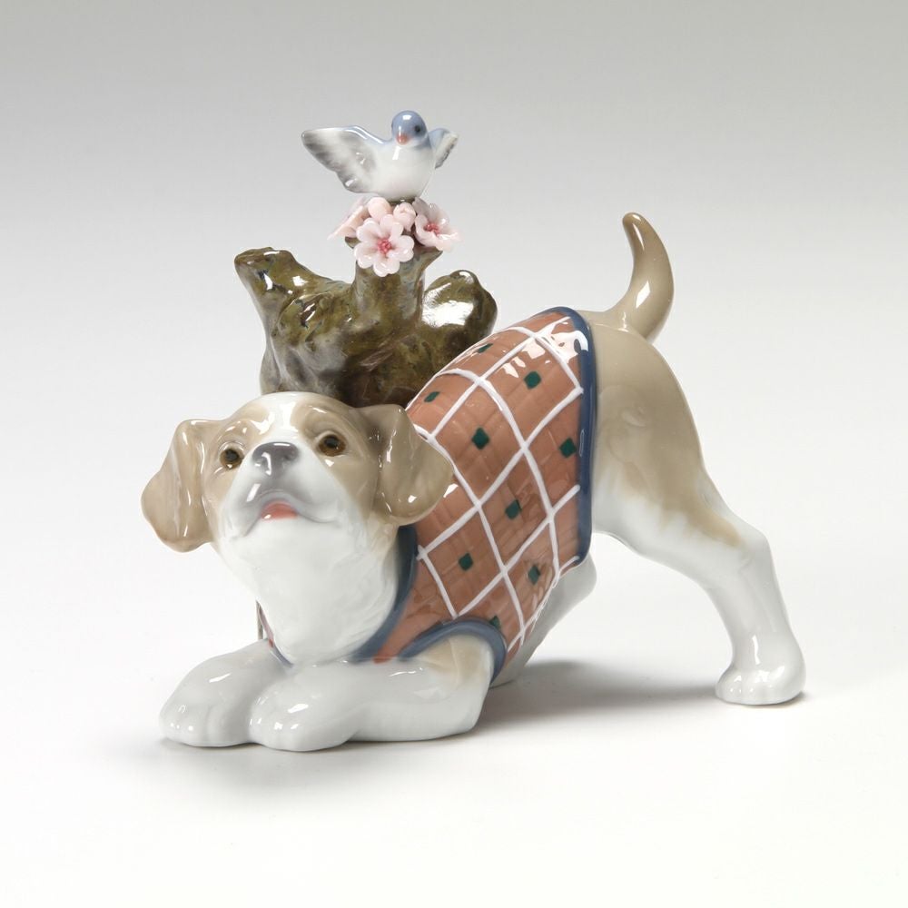 リヤドロ 桜の咲く頃 仔犬 8381