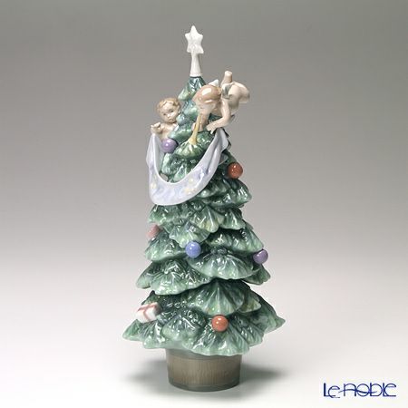 リヤドロ 天使からのプレゼント （クリスマスツリー28cm） 8403