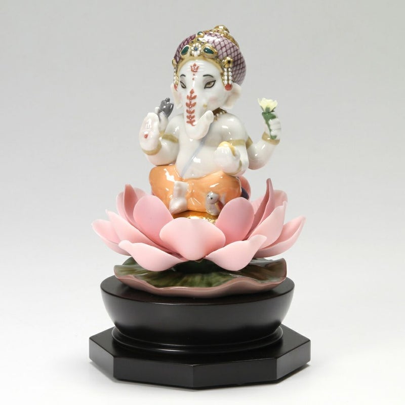 リヤドロ 蓮の上のガネーシャ 08635