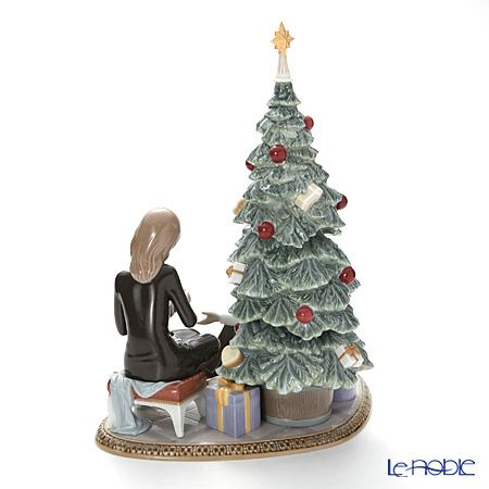リヤドロ ふたりのクリスマス （クリスマスツリー） 08665 台座付