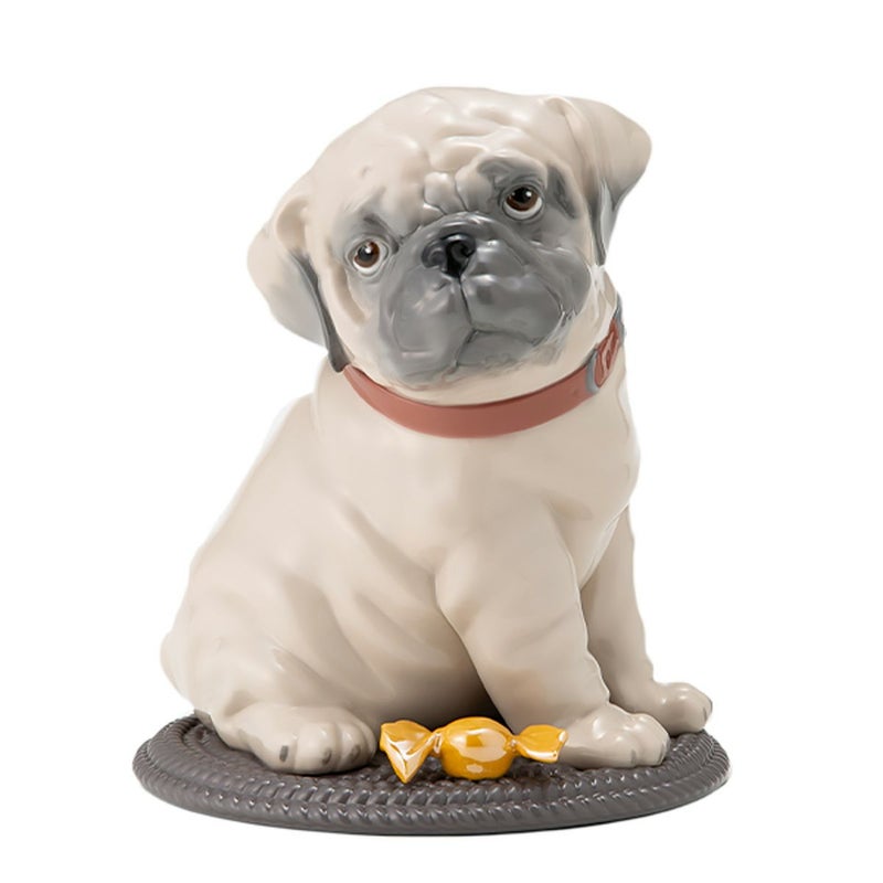 リヤドロ パグとキャンディー 09689 20×20×24cm