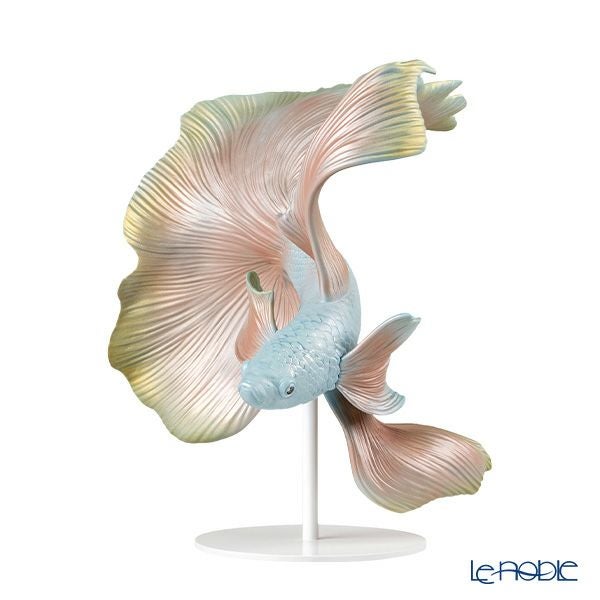 リヤドロ ベタ2 09701 マット オレンジ／ブルー 30×28×20cm