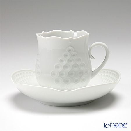 マイセン（Meissen） ホワイトレリーフ 000001／26582 コーヒーカップ＆ソーサー 150ml
