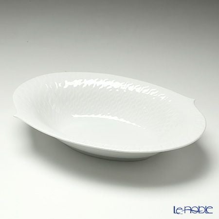 マイセン（Meissen） 波の戯れホワイト 000001／29281 オーバルディッシュ 28cm