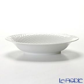 マイセン（Meissen） 波の戯れホワイト 000001／29283 オーバルディッシュ 21.5cm