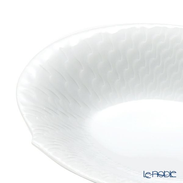 マイセン（Meissen） 波の戯れホワイト 000001／29284 オーバルディッシュ 18cm