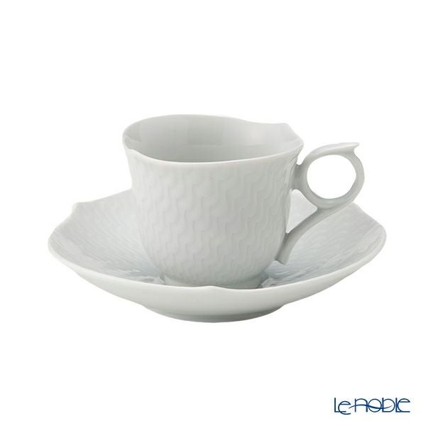 マイセン（Meissen） 波の戯れホワイト 000001／29579 エスプレッソカップ＆ソーサー 100ml
