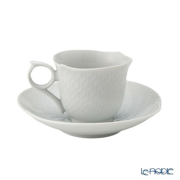 マイセン（Meissen） 波の戯れホワイト 000001／29579 エスプレッソカップ＆ソーサー 100ml