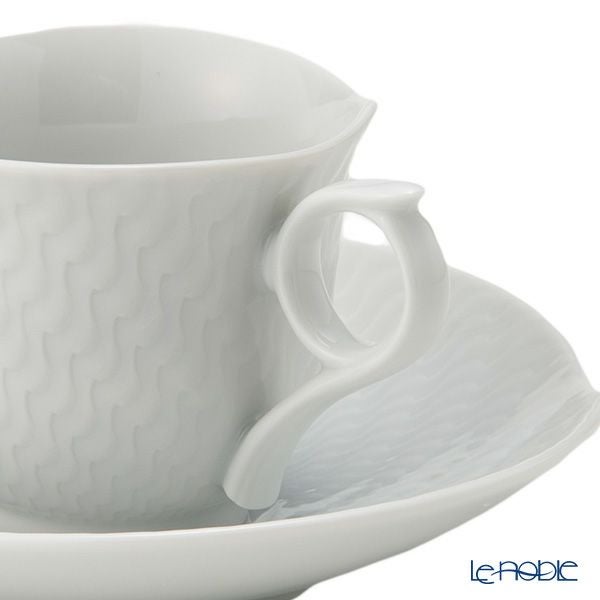 マイセン（Meissen） 波の戯れホワイト 000001／29579 エスプレッソカップ＆ソーサー 100ml