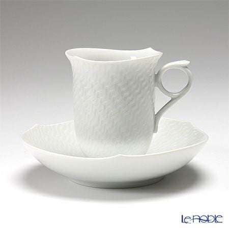 マイセン（Meissen） 波の戯れホワイト 000001／29582 コーヒーカップ＆ソーサー 180ml