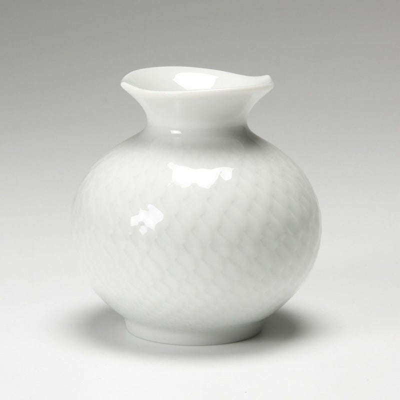 マイセン（Meissen） 波の戯れホワイト 000001／50143 ベース（花瓶） 9cm