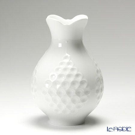 マイセン 白磁 花瓶 フラワーレリーフ ドイツ製 希少品 マイセン（Meissen） ホワイトレリーフ 000001／50167 ベース（花瓶