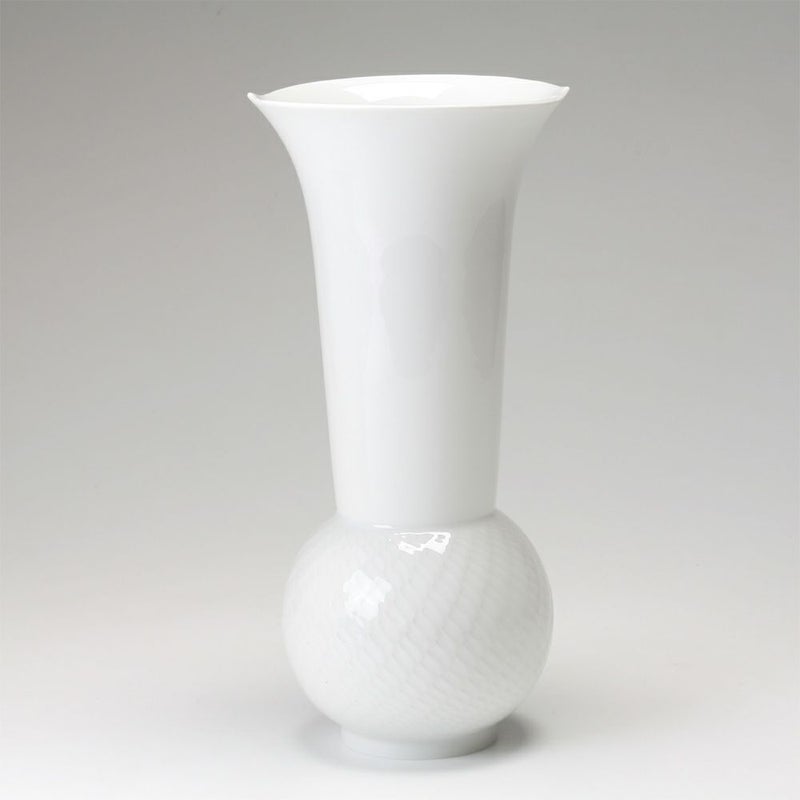 マイセン（Meissen） 波の戯れホワイト 000001／50310 ベース（花瓶） 30cm