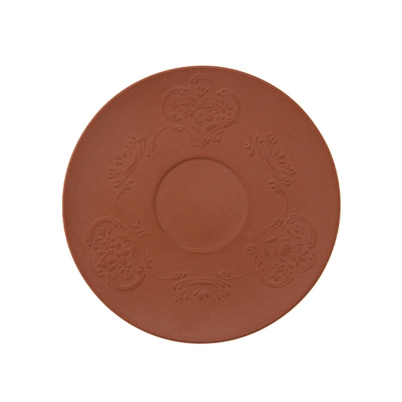 マイセン（Meissen） ビスク歴代レリーフ 000002／85668 湯のみ用ティーソーサー 1987年発表 ロカイユ模様