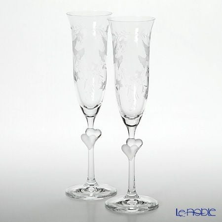 マイセン（Meissen） マイセンクリスタル ハート シャンパン 24.2cm（サテン） ペア