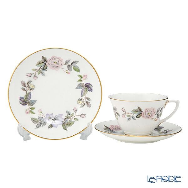 【1点限り】英国ヴィンテージ ロイヤルウースター ジューンガーランド 金彩 トリオセット