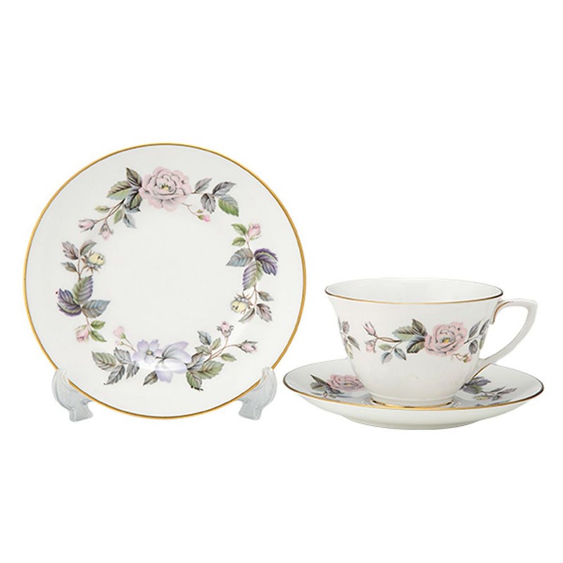 【1点限り】英国ヴィンテージ ロイヤルウースター ジューンガーランド 金彩 トリオセット